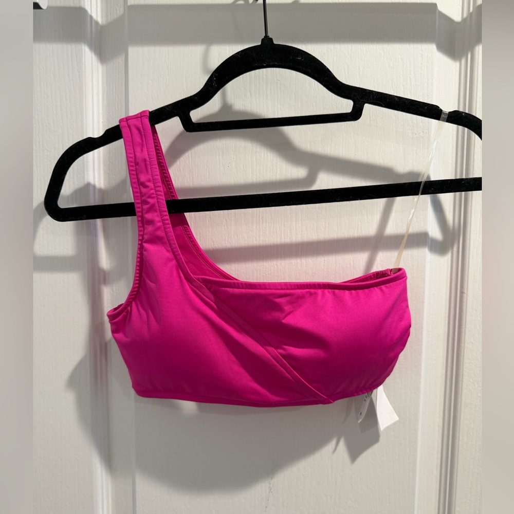 Seafolly Fuchsia One-Shoulder Bikini Top